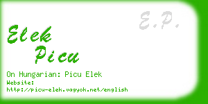 elek picu business card